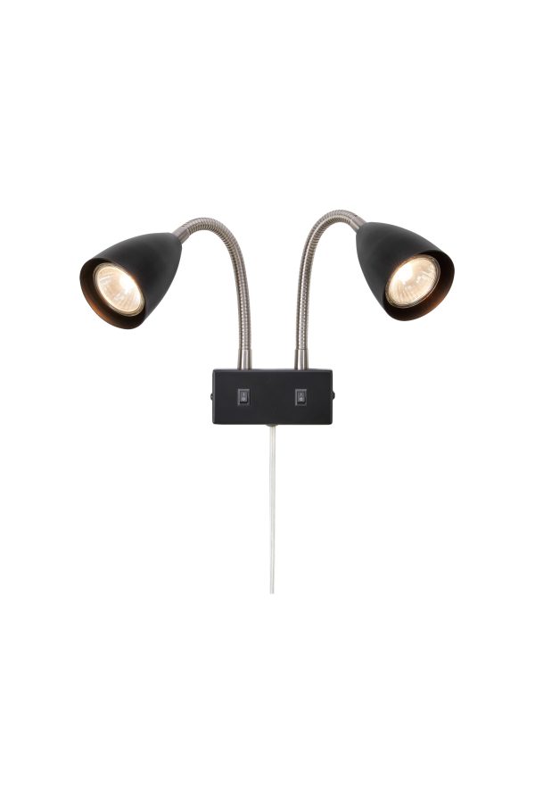 Kinkiet CIRO 2L Black/Steel 108901 - Markslojd