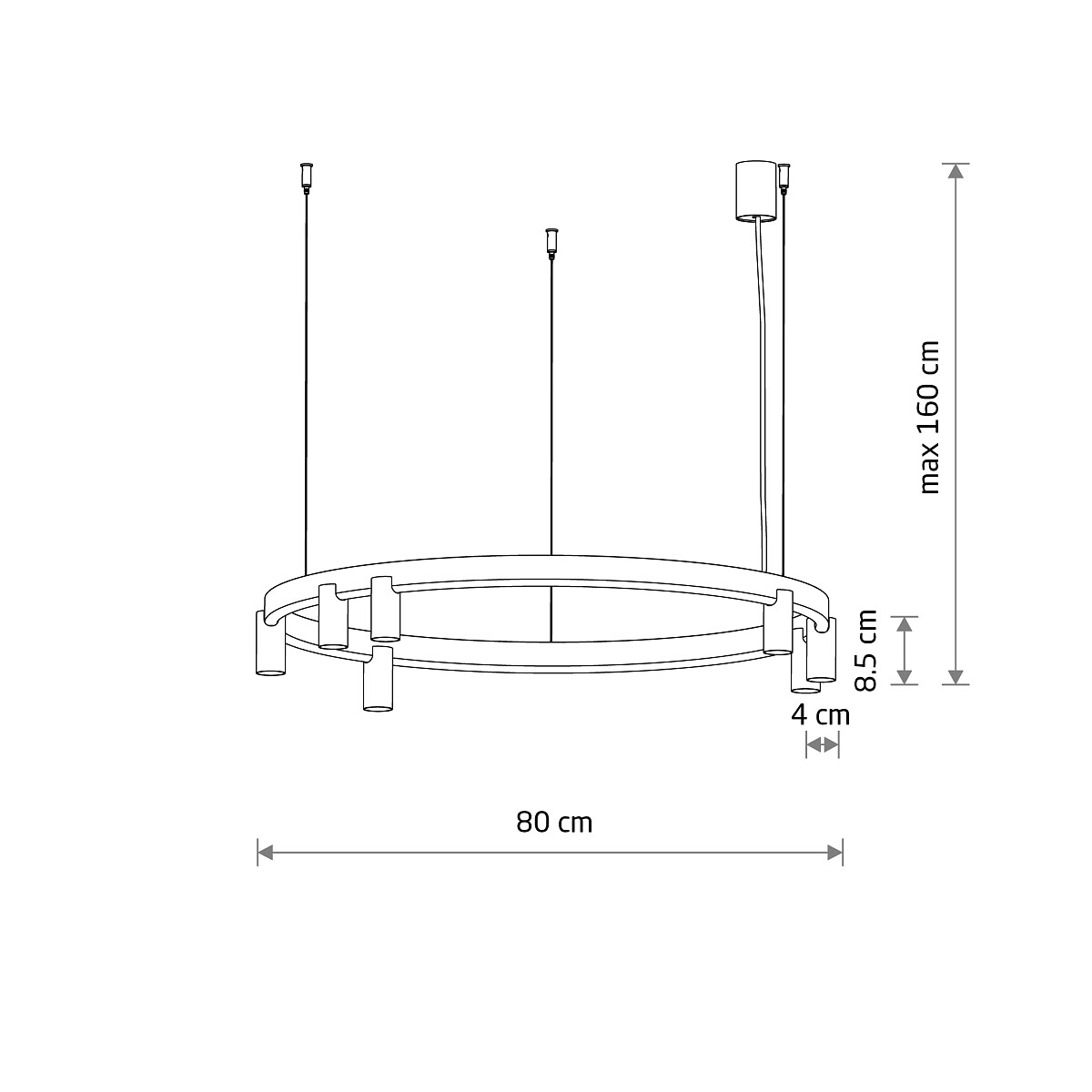 Lampa wisząca FOURTY ROUND LED VII 12418 Nowodvorski