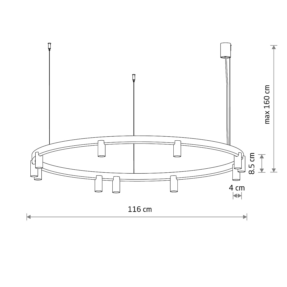 Lampa wisząca FOURTY ROUND LED XI 12420 Nowodvorski