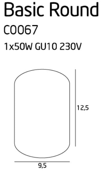 Plafon Basic Round White C0067