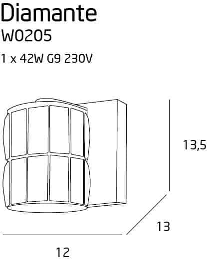 DIAMANTE I kinkiet W0205 MaxLight