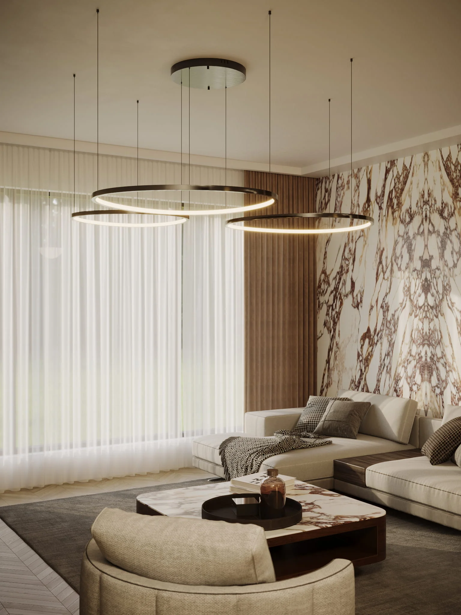 Lampa Wisząca Cayenne 3 Brushed Black P0663D MaxLight