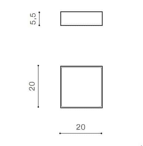 Casper Square 4000K (black) AZ4497 AZZARDO