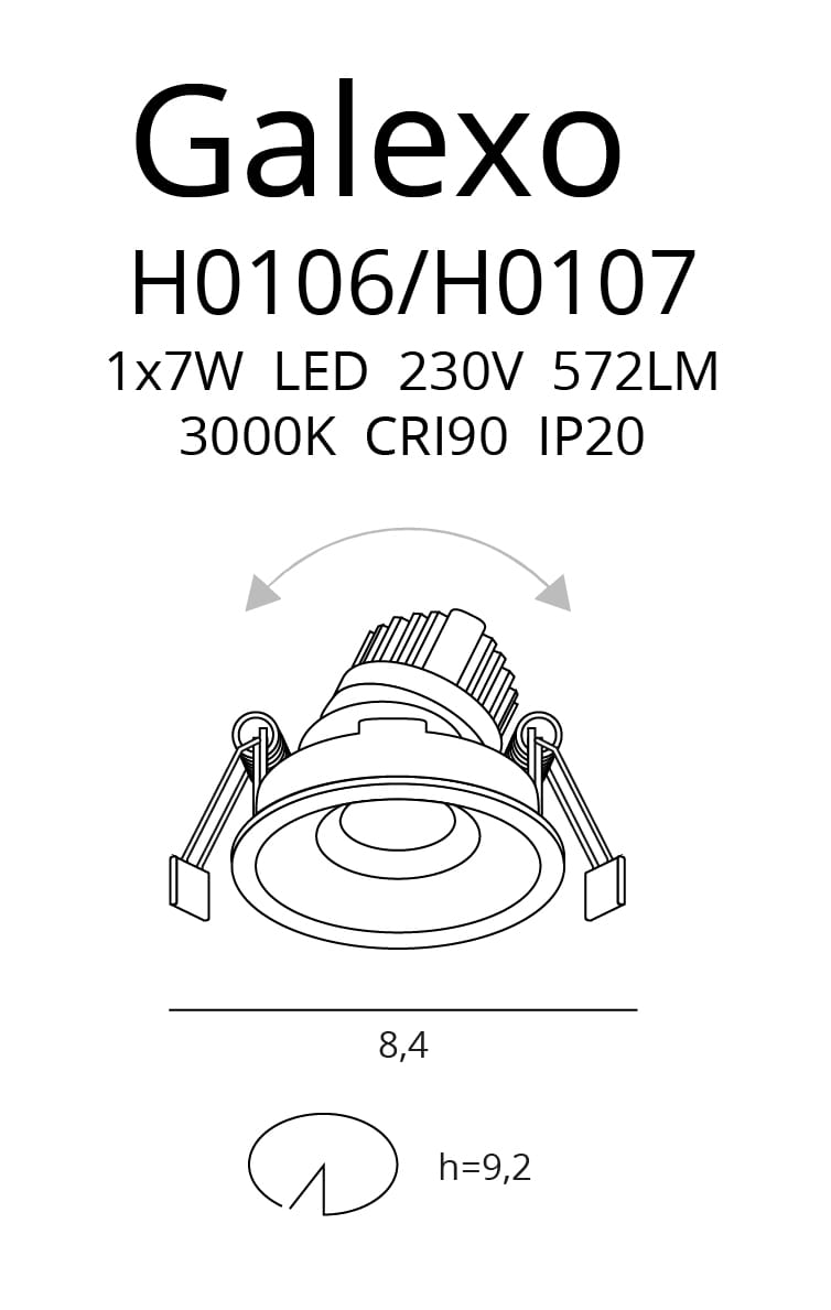 Galexo H0107 Oprawa podtynkowa MaxLight