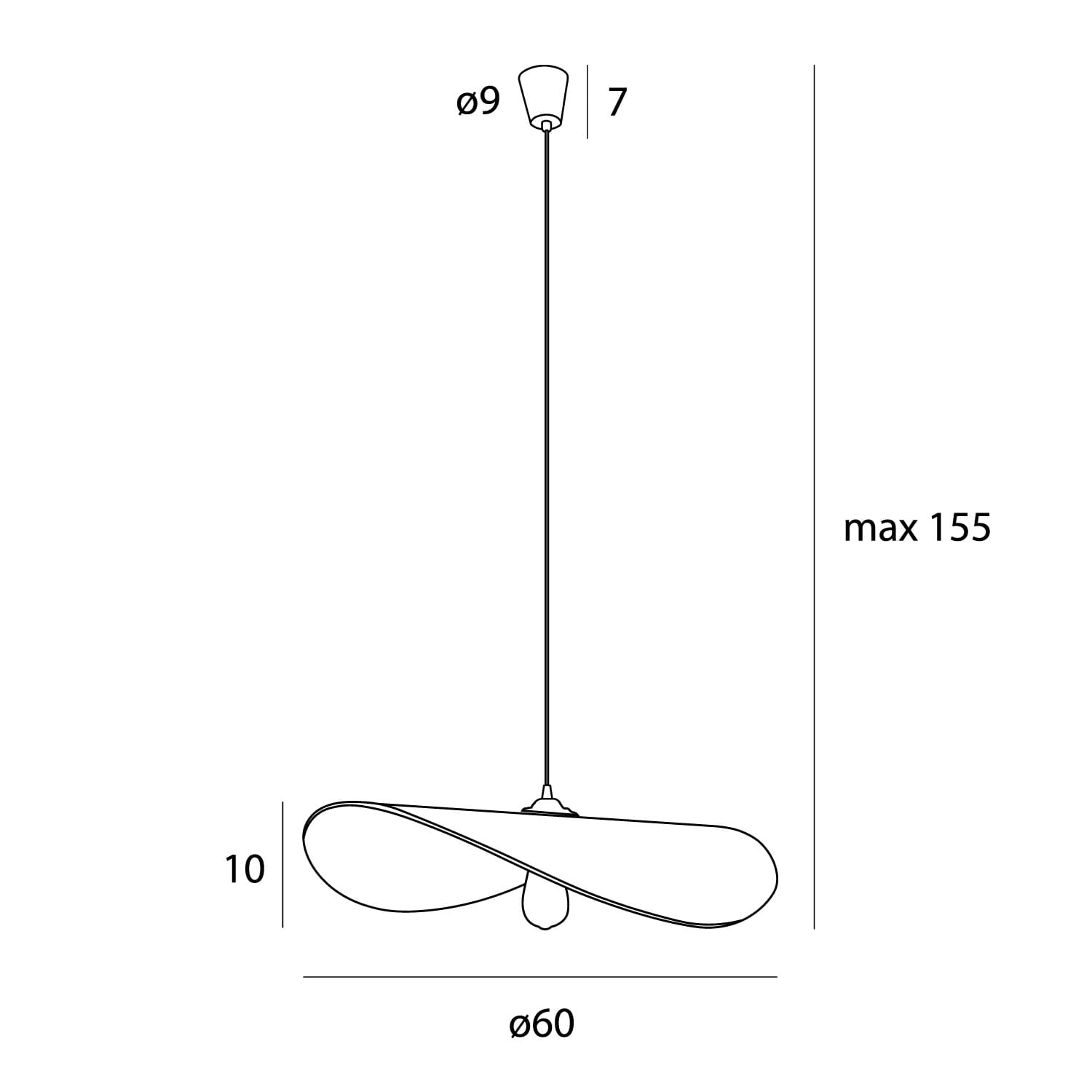 Lampa wisząca Pan P0585 MaxLight