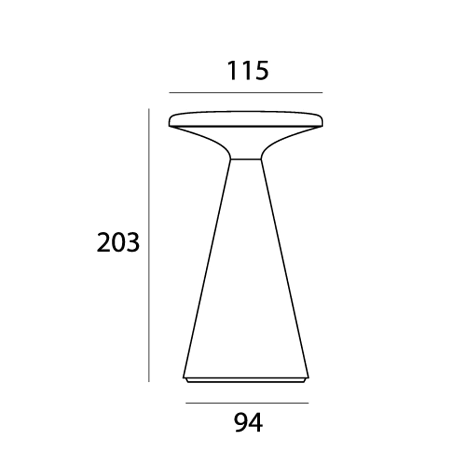 Lampa stołowa Funghi szara IP44 T0064 MaxLight