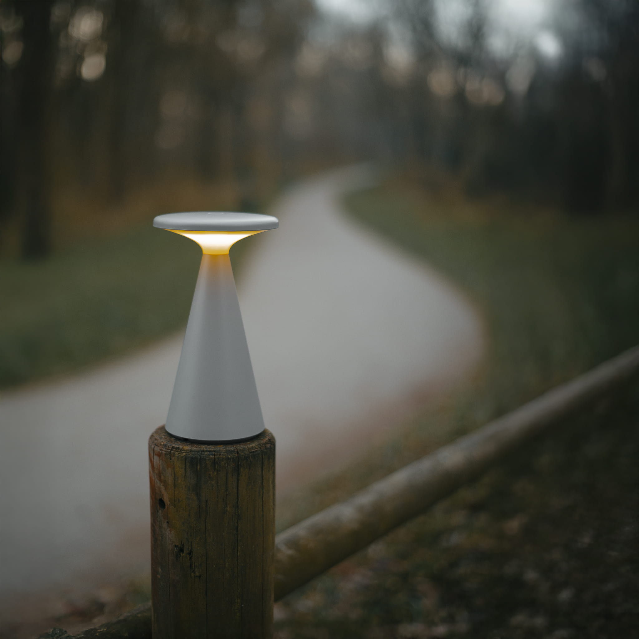 Lampa stołowa Funghi szara IP44 T0064 MaxLight