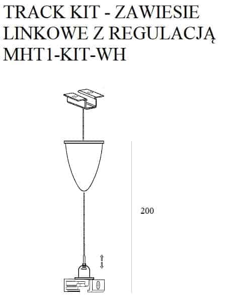 ZAWIESIE LINKOWE Z UCHWYTEM 2 M MHT1-KIT-WH BIAŁE MaxLight
