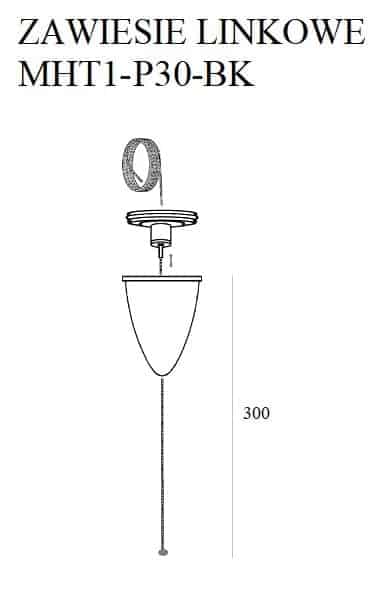 ZAWIESIE LINKOWE 3M BIAŁE MHT1-P30-WH MaxLight