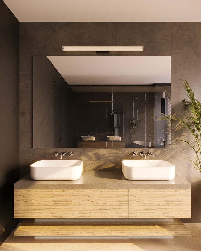 Kinkiet Fayette 91cm 18W Złoty IP44 3000K W0368 MaxLight