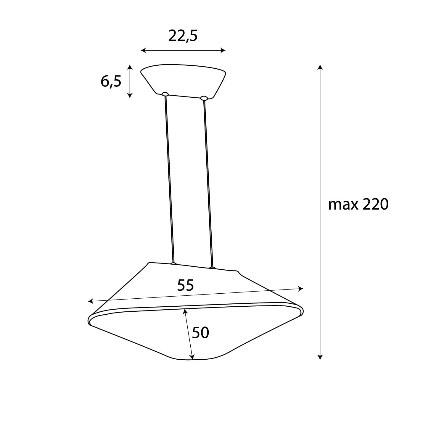 LAMPA WISZACA CARBON BLACK&GREY P0567 MaxLight