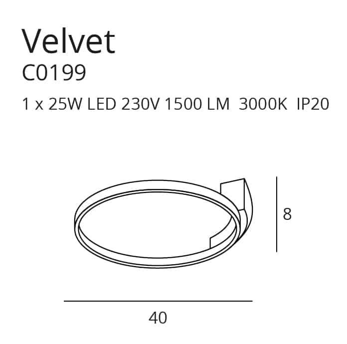 VELVET C0199 PLAFON MaxLight