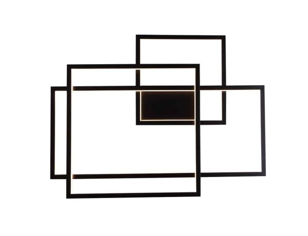 Geometric Kinkiet czarny z funkcją ściemniania światła W0233D MaxLight