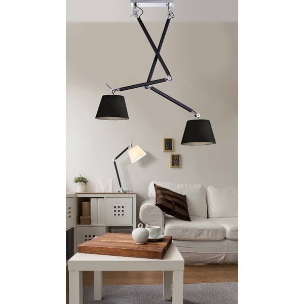 Lampa wisząca ZYTA 2 S PENDANT black AZ1846+AZ2597 śr.20cm AZZARDO