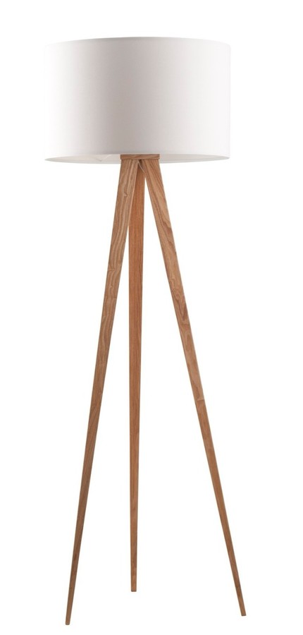 Lampa podłogowa TRIPOD WOOD AZ3013+AZ3014 white AZZARDO