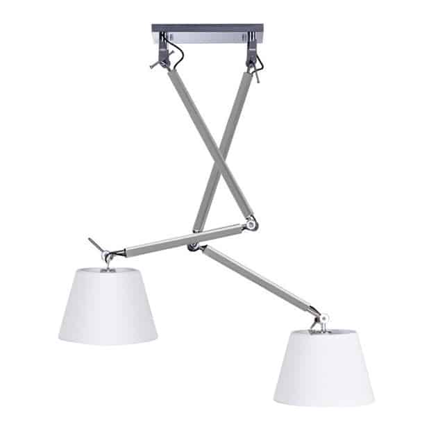 Lampa wisząca ZYTA 2 S PENDANT ALU white AZ2301+AZ2602 śr.26cm AZZARDO