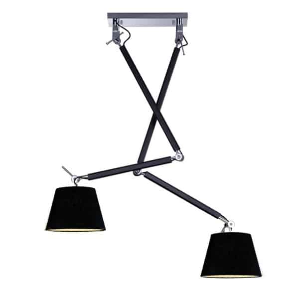 Lampa wisząca ZYTA 2 S PENDANT black AZ1846+AZ2597 śr.20cm AZZARDO
