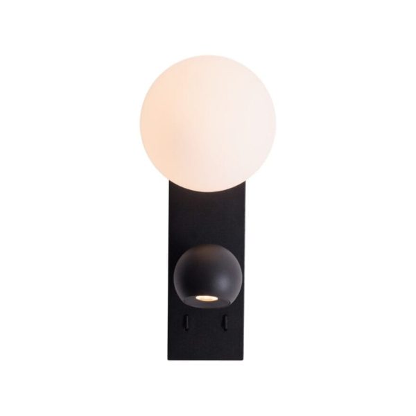 Kinkiet Atom Czarny W0351 MaxLight