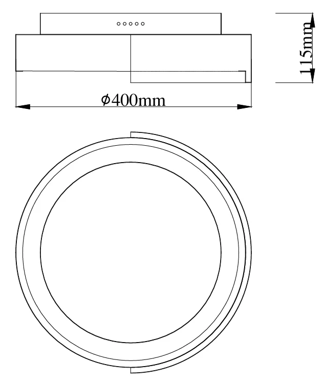 Plafon Aruba 52W Biały C0284 MaxLight