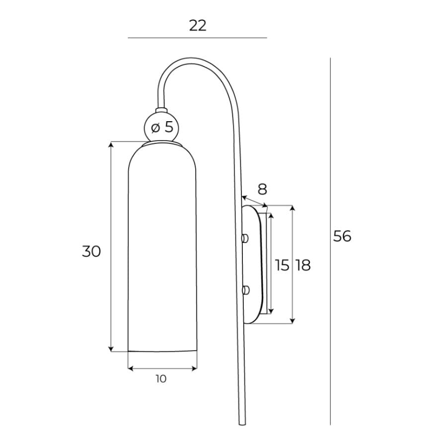 KINKIET CAMPANILA CHAMPAGNE GLASS W0332 MAXLIGHT