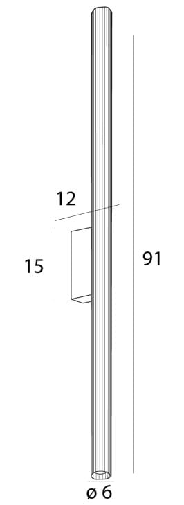 Kinkiet Fayette 91cm 18W Złoty IP44 3000K W0368 MaxLight
