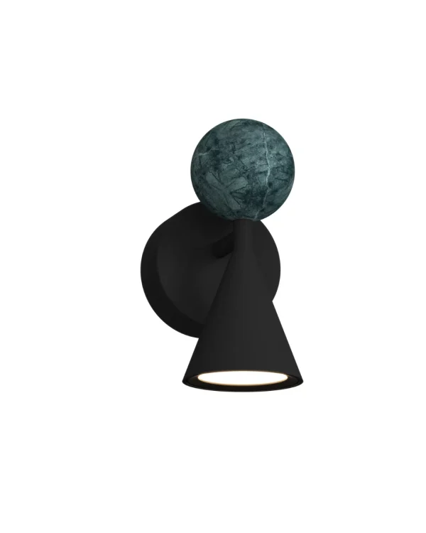 Kinkiet Bingo 5W Czarny + Malachit W0444 MaxLight
