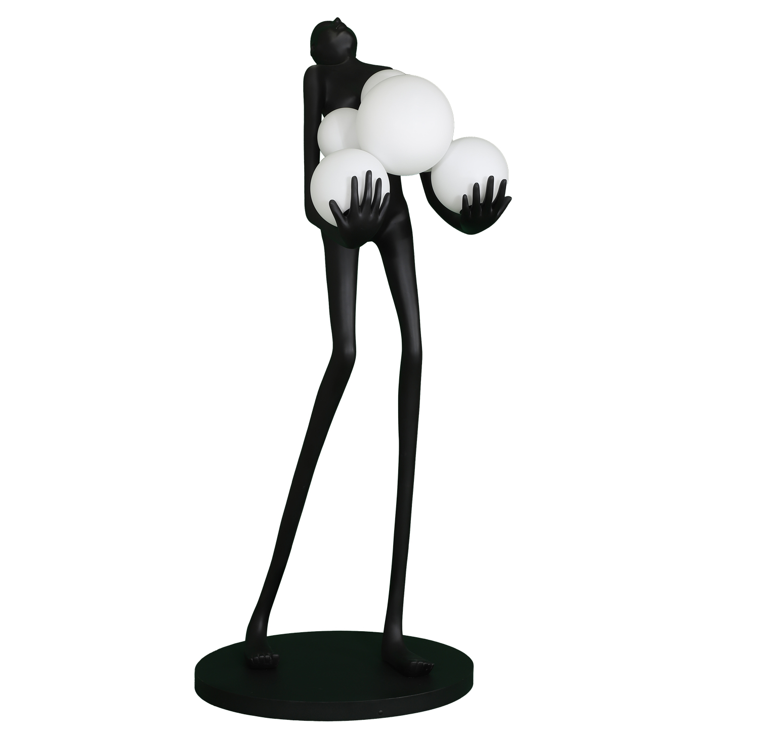 Lampa podłogowa WOMAN czarna 180 cm F9312 Step into Design