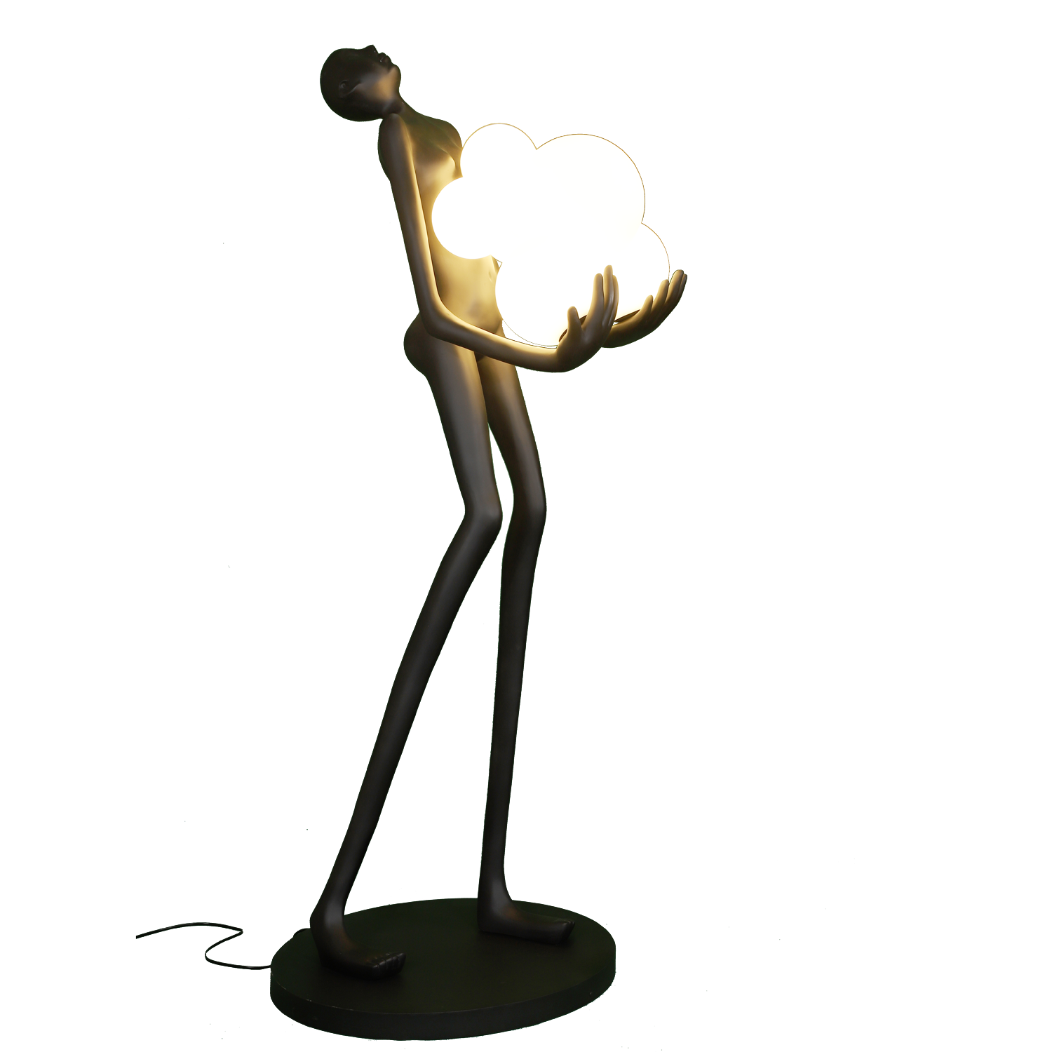 Lampa podłogowa WOMAN czarna 180 cm F9312 Step into Design