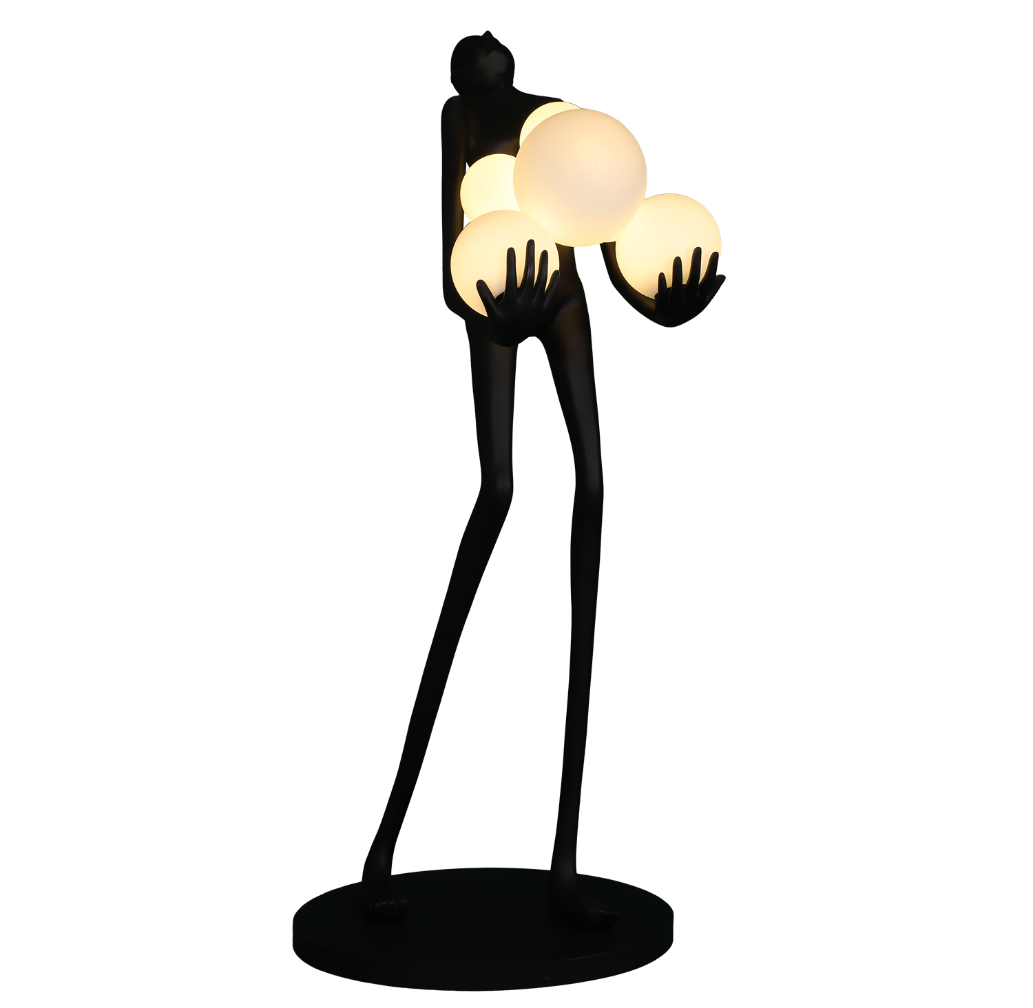 Lampa podłogowa WOMAN czarna 180 cm F9312 Step into Design