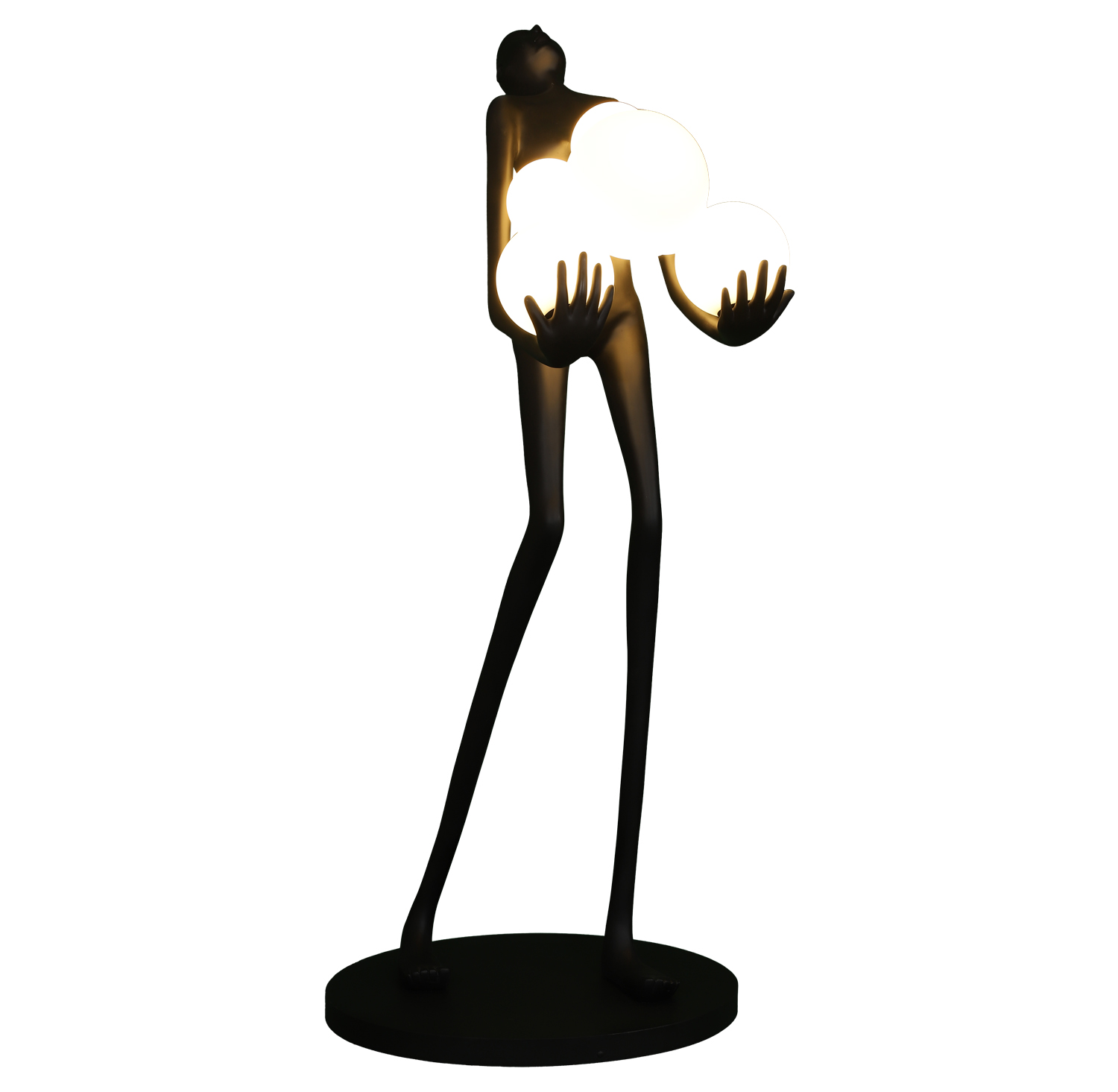 Lampa podłogowa WOMAN czarna 180 cm F9312 Step into Design