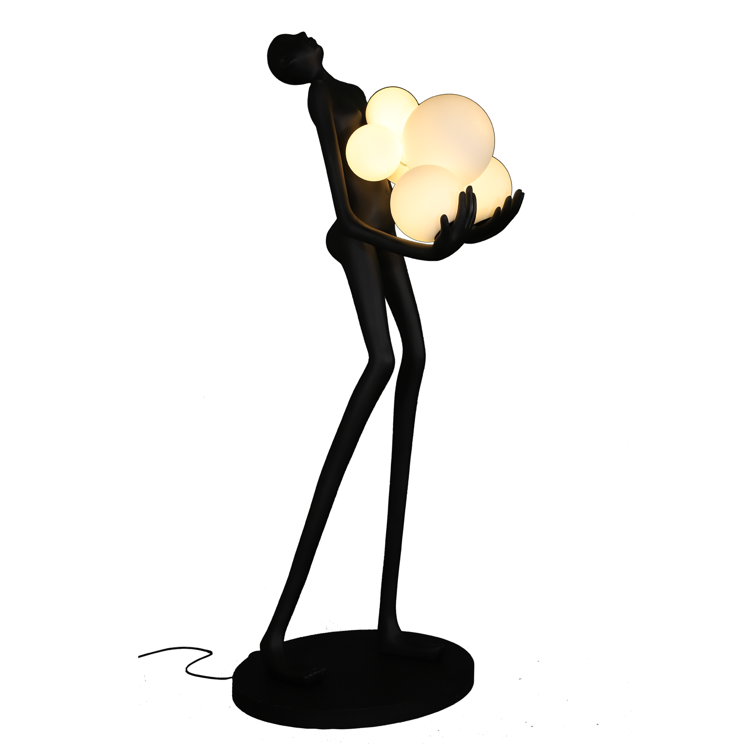Lampa podłogowa WOMAN czarna 180 cm F9312 Step into Design