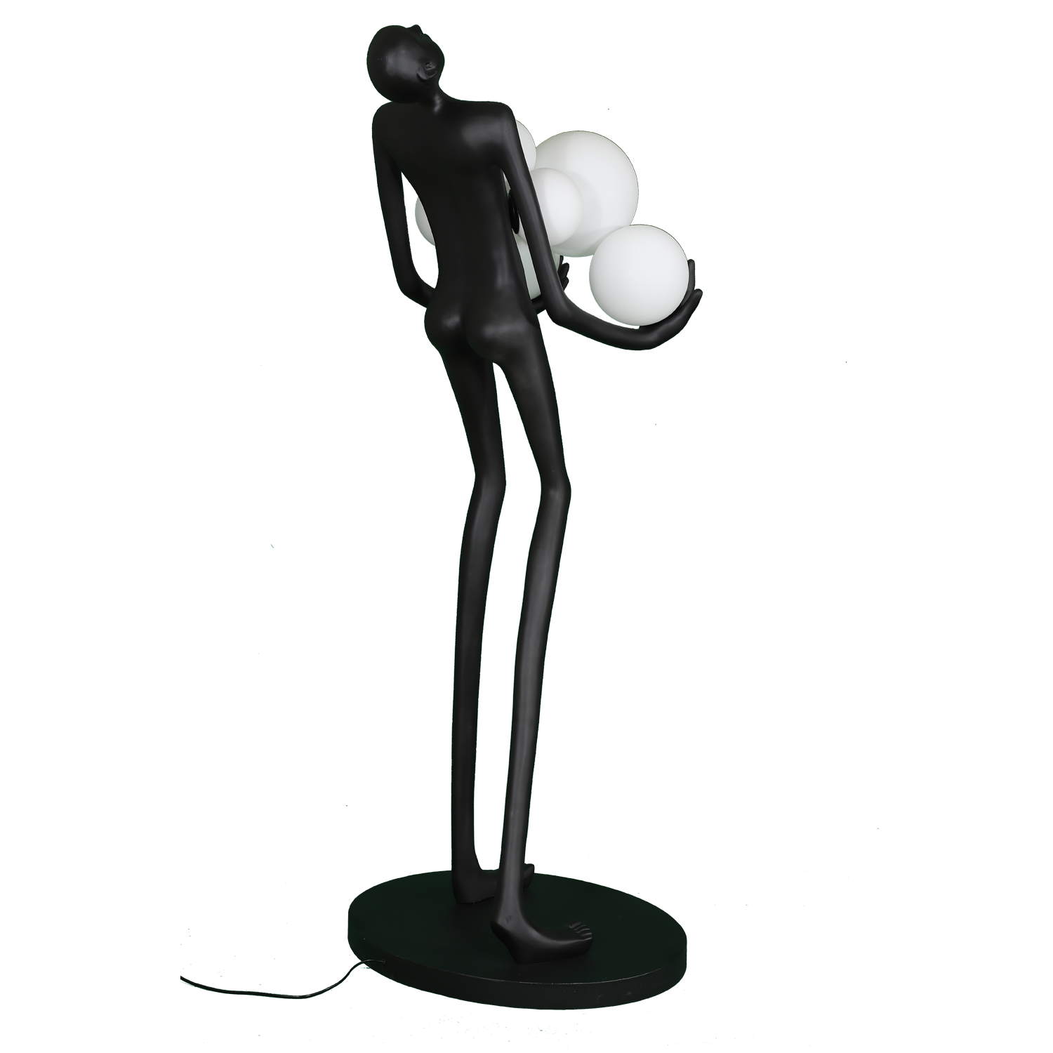 Lampa podłogowa WOMAN czarna 180 cm F9312 Step into Design