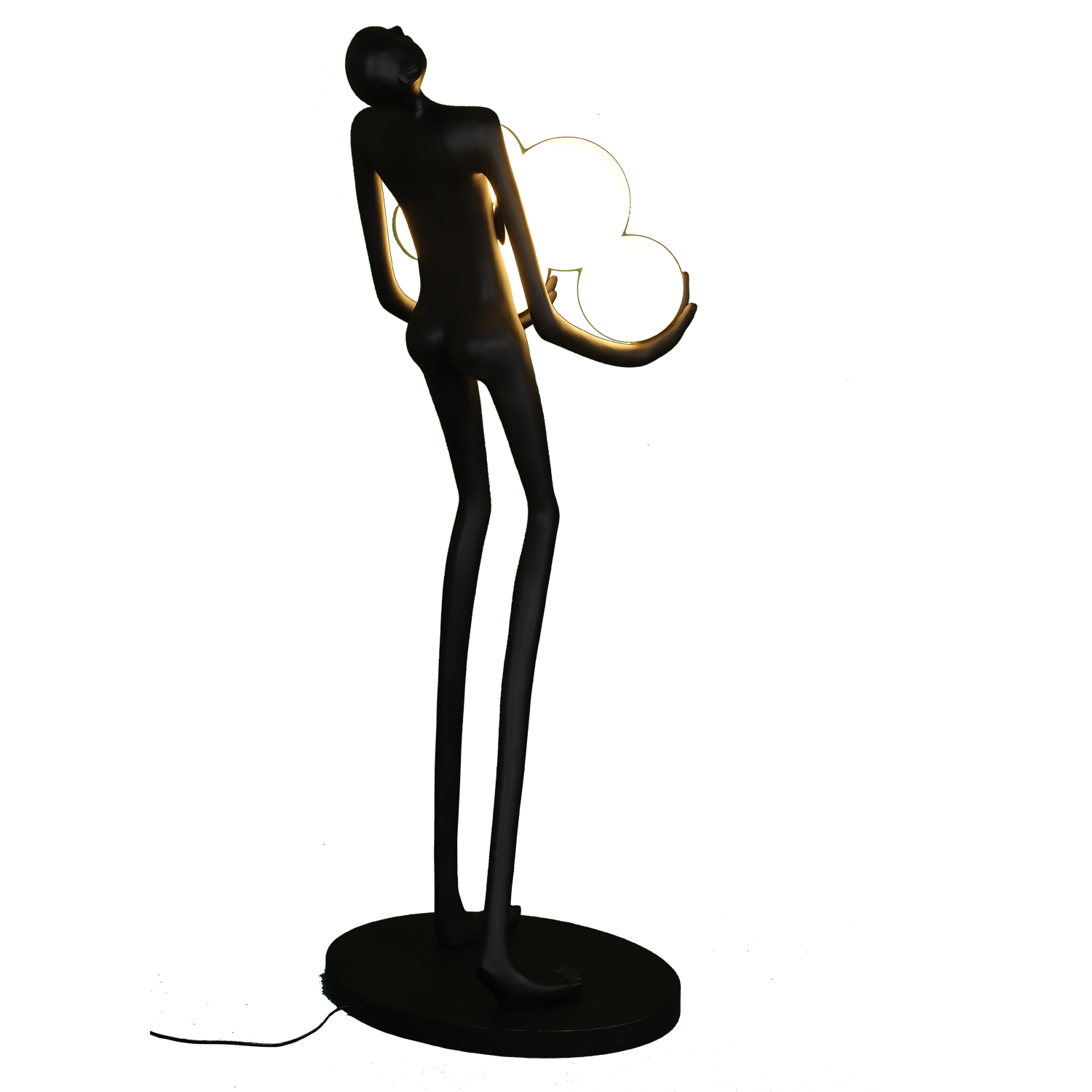 Lampa podłogowa WOMAN czarna 180 cm F9312 Step into Design