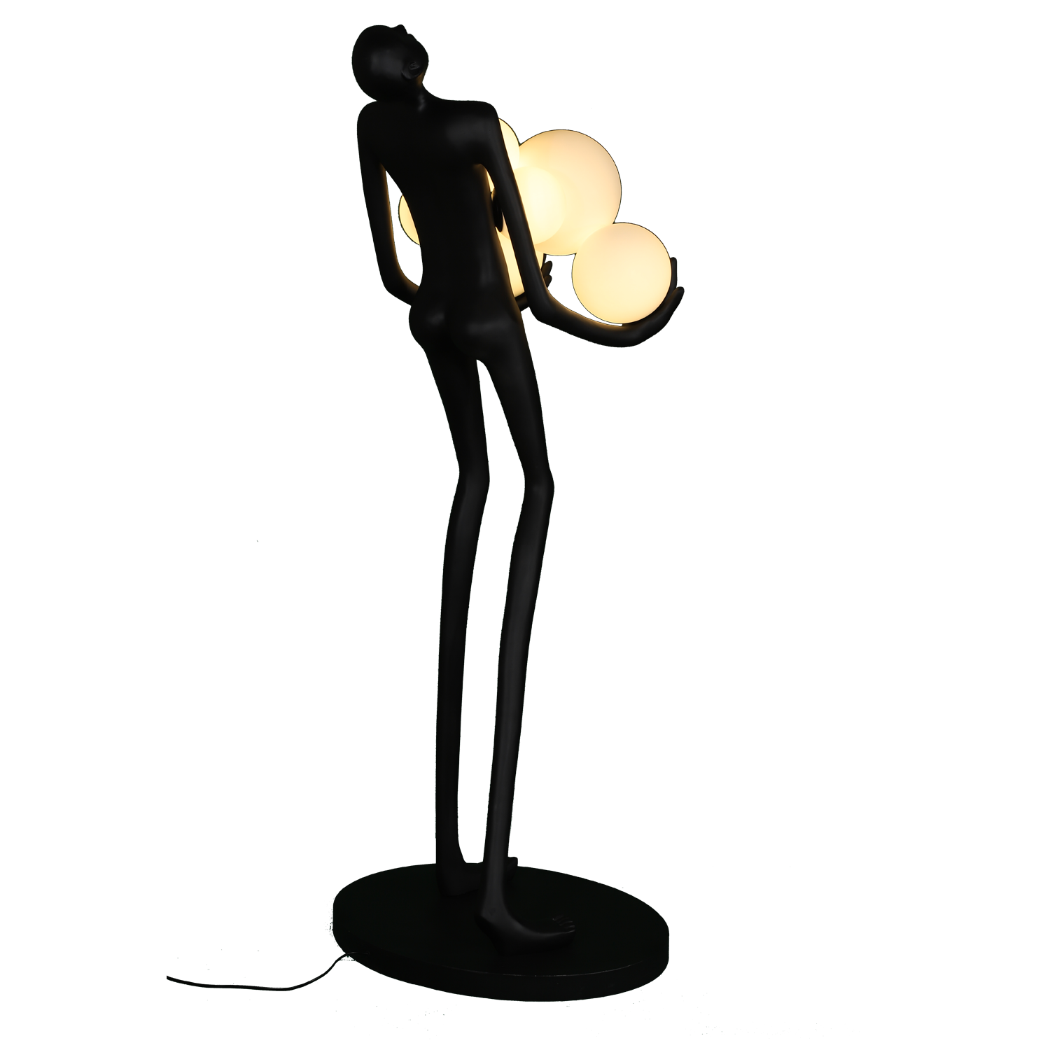 Lampa podłogowa WOMAN czarna 180 cm F9312 Step into Design