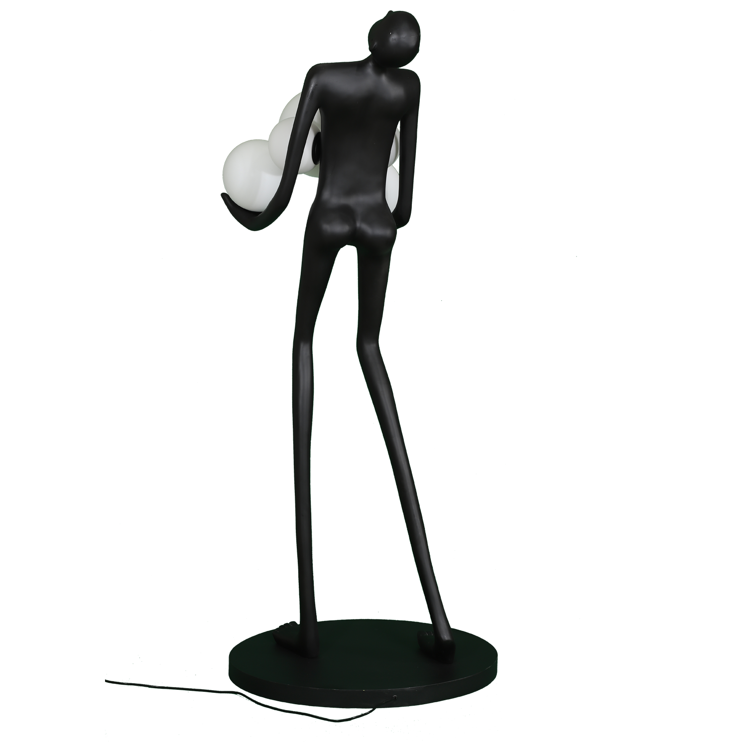 Lampa podłogowa WOMAN czarna 180 cm F9312 Step into Design