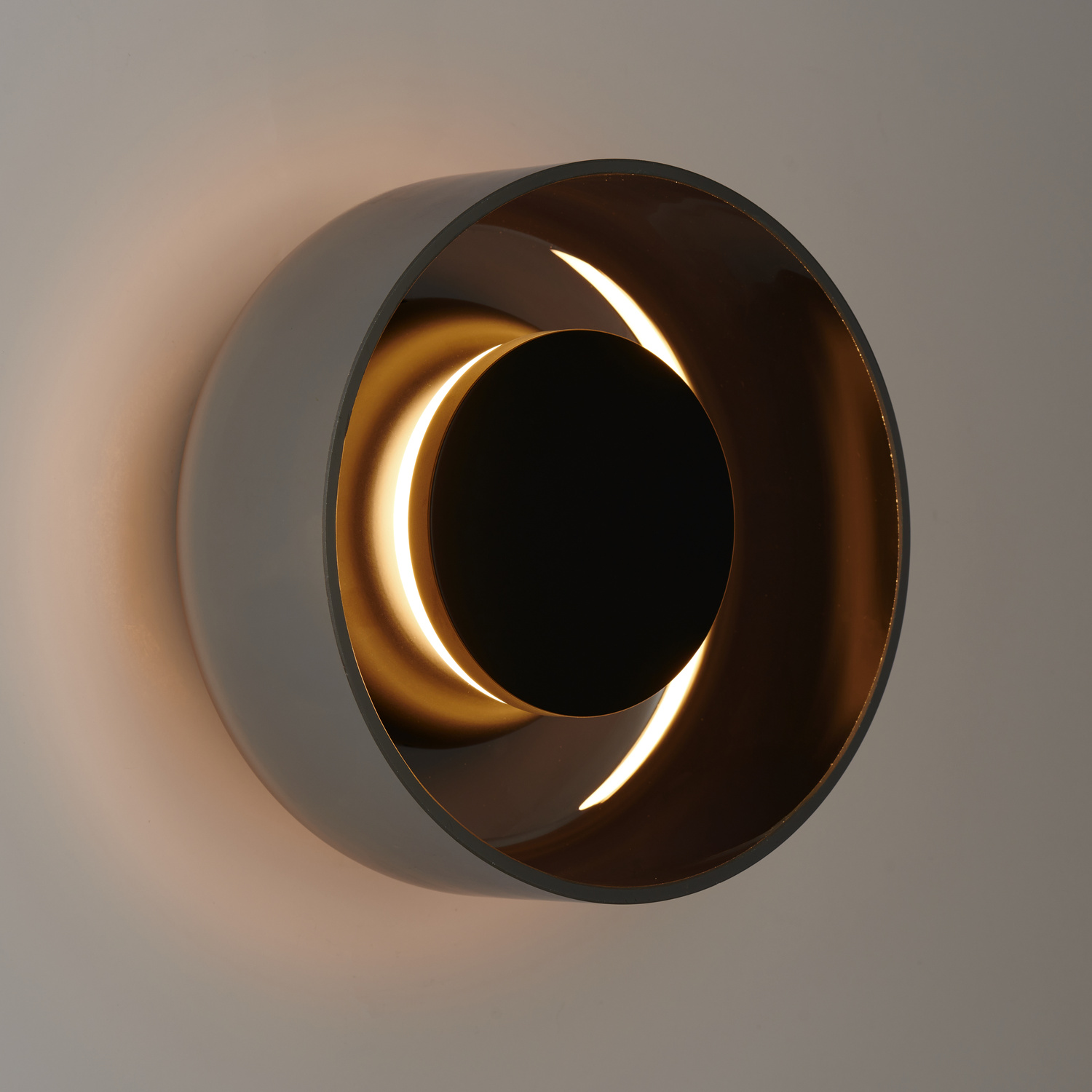Lampa ścienna DONUT 18 cm - LED, szkło, szaro-czarna ST-5072W smoky black Step into design