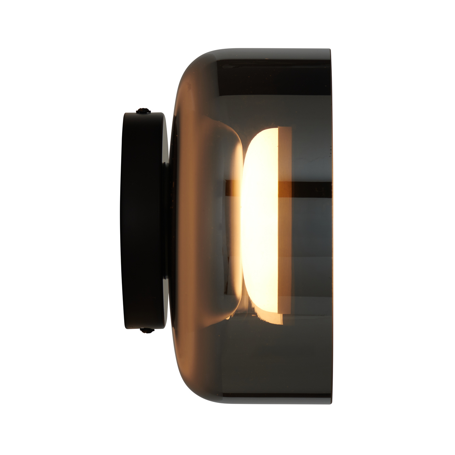 Lampa ścienna DONUT 18 cm - LED, szkło, szaro-czarna ST-5072W smoky black Step into design