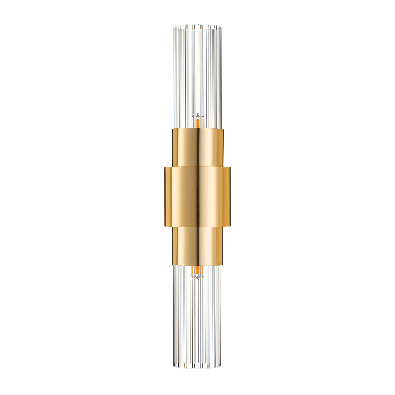 Lampa ścienna GLOW 46 cm - kinkiet złoty, szkło ryflowane ST-DW7790 Step into design