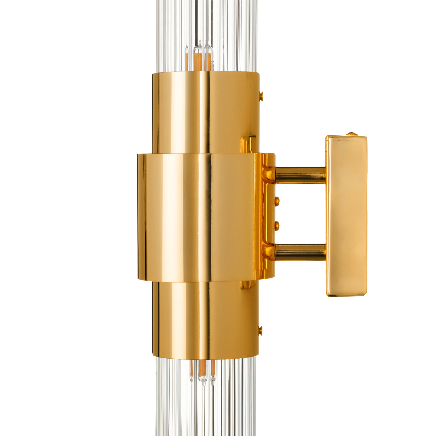 Lampa ścienna GLOW 46 cm - kinkiet złoty, szkło ryflowane ST-DW7790 Step into design