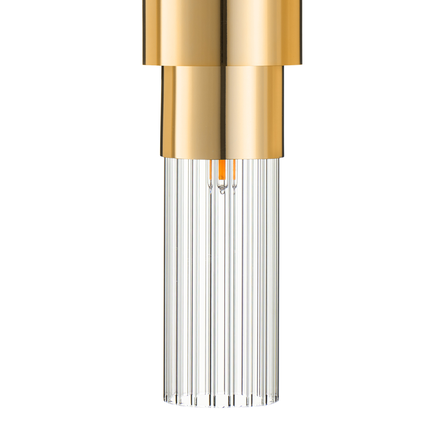 Lampa ścienna GLOW 46 cm - kinkiet złoty, szkło ryflowane ST-DW7790 Step into design