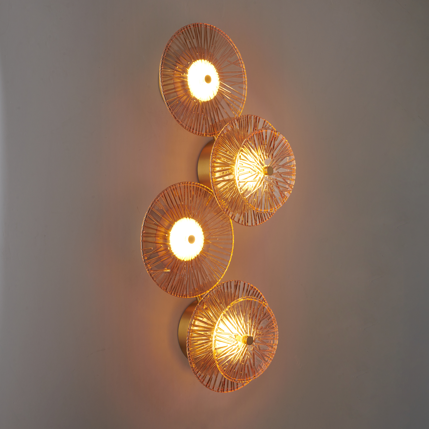 Lampa ścienna LUXIO-4 LED bursztynowa 32 cm ST-3315-4 copper Step into Design