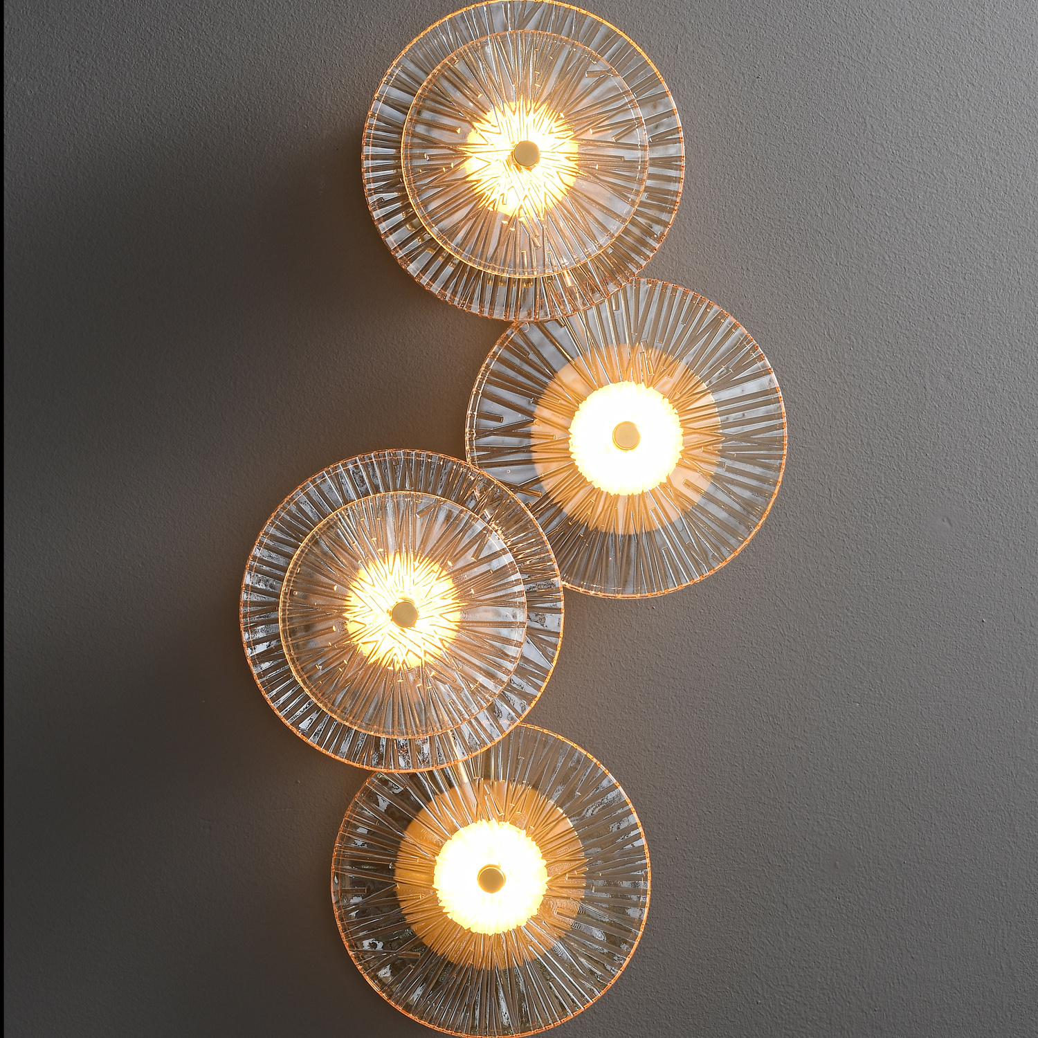 Lampa ścienna LUXIO-4 LED bursztynowa 32 cm ST-3315-4 copper Step into Design
