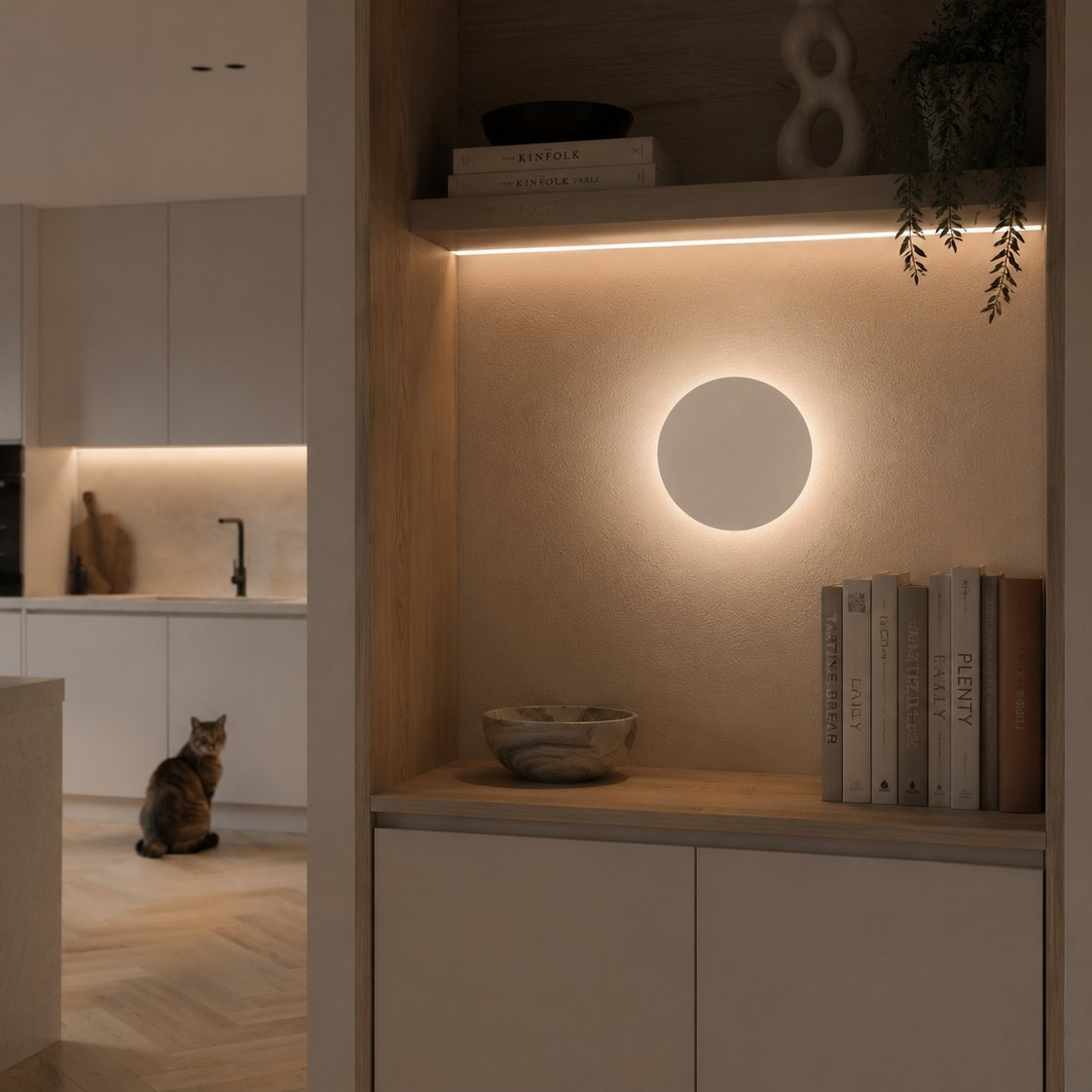 Lampa ścienna NYX 25 cm - LED okrągła, metalowa, biała ST-8293W/25 white Step into design