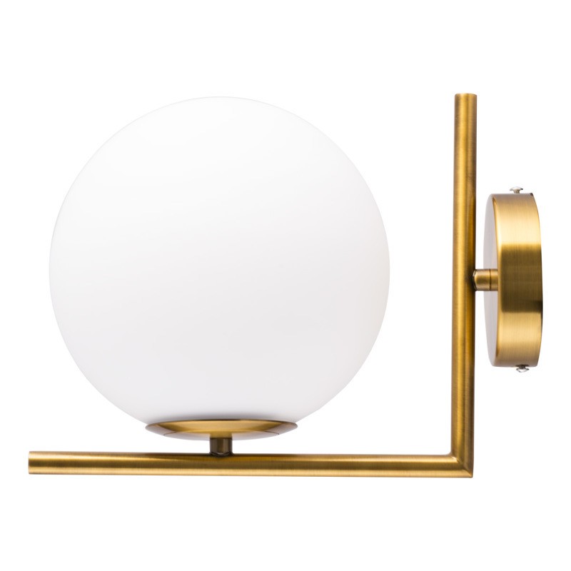 Lampa ścienna SOLARIS biało mosiężna 22 cm ST-9256 wall Step into design