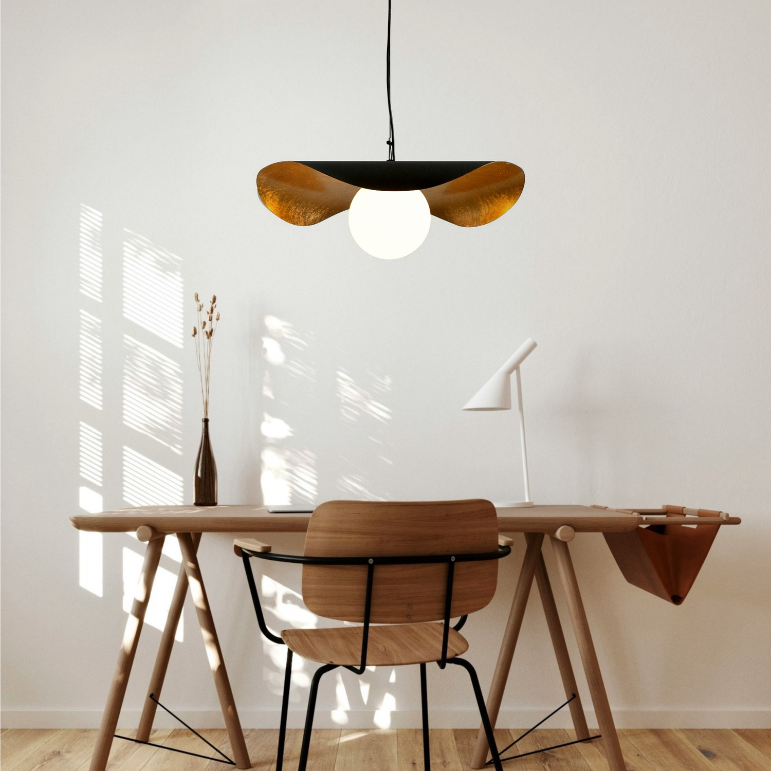Lampa wisząca ENZO czarno złota 60 cm ST-F22020601-D60 black Step into Design